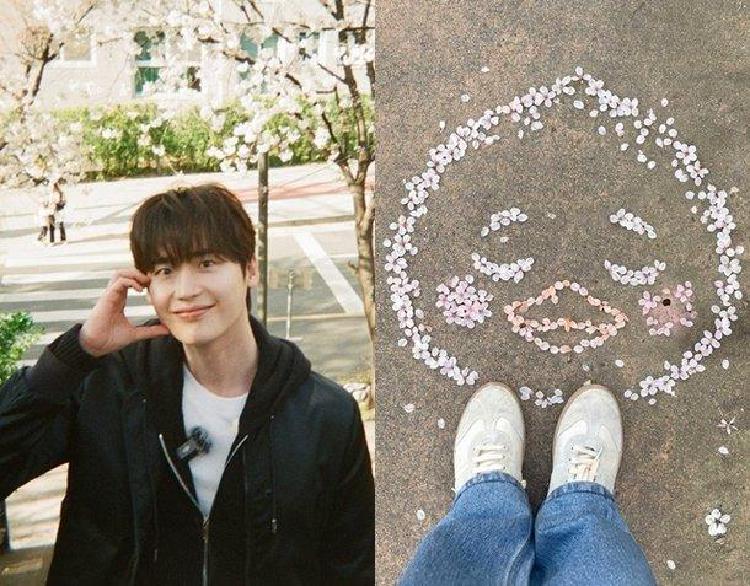 이종석 아이유 벚꽃놀이 흔적