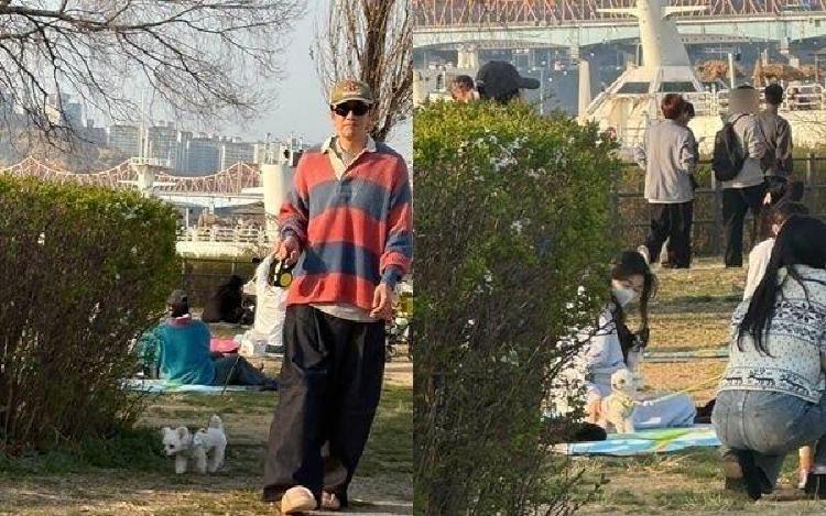 이광수·이선빈, 한강 반려견 데이트